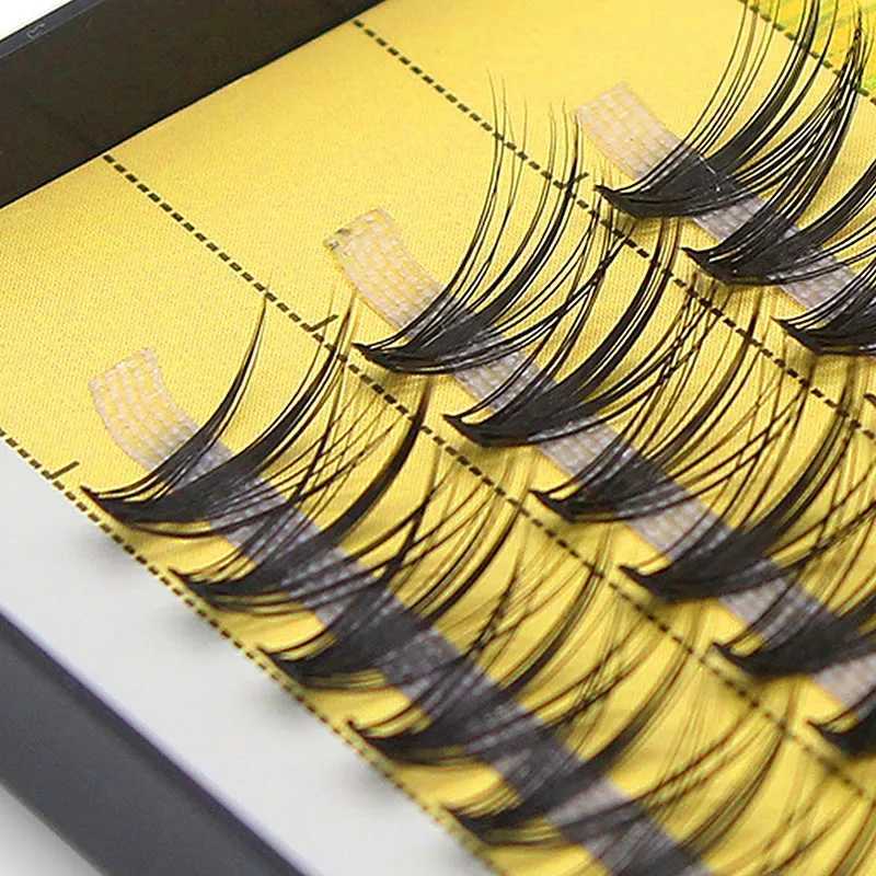 Kimcci 20D Natural Long Individual Eyelash Extension Cluster Faux Eyelashes 60 Bundles/box Professional Makeup Mink Flare LashesXJ241019
