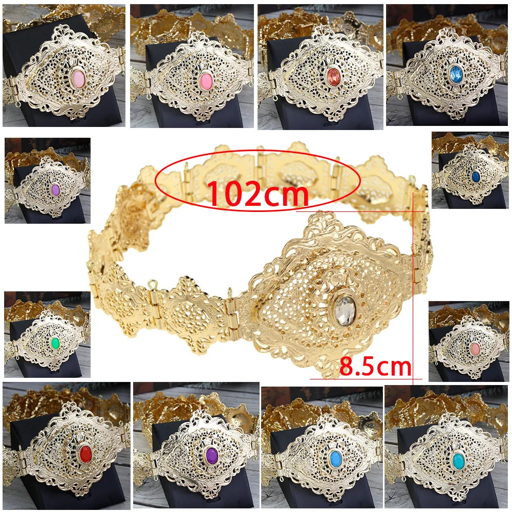 Sunspicims Algeira Morocco Belt Womens Special Color Caftan Belt Gold Body Jewelry Bridal Wedding Jewelry 241019