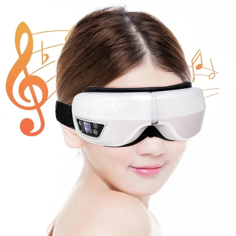 6D Smart Eye Massager Airbag Compress Bluetooth Music Vibration Heating Massage Care Mask Relax Fatigue Travel Rest 241008
