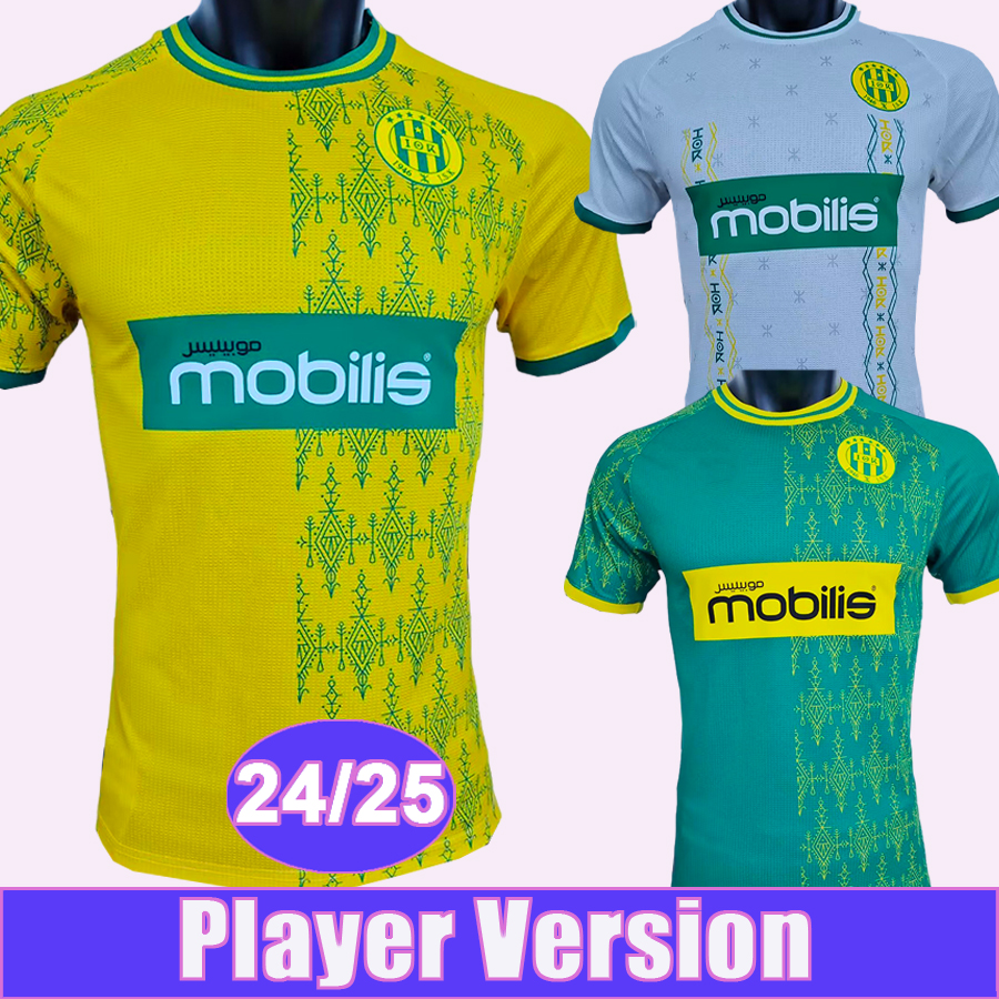 24 25 Kabylie Mens Player Soccer Jerseys REDJEM BOUDEBOUZ Home Away Green Version Football Shirts Short Sleeve Adult Uniforms