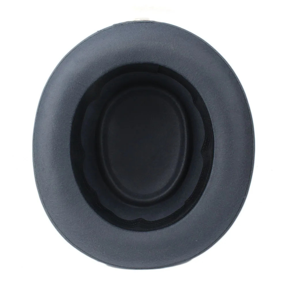 Pork Pie Hat for Men with Punk Belt Fashion Wool Fedora Trilby Fasciator Hat Pop Church Hat Size 58CM 241019
