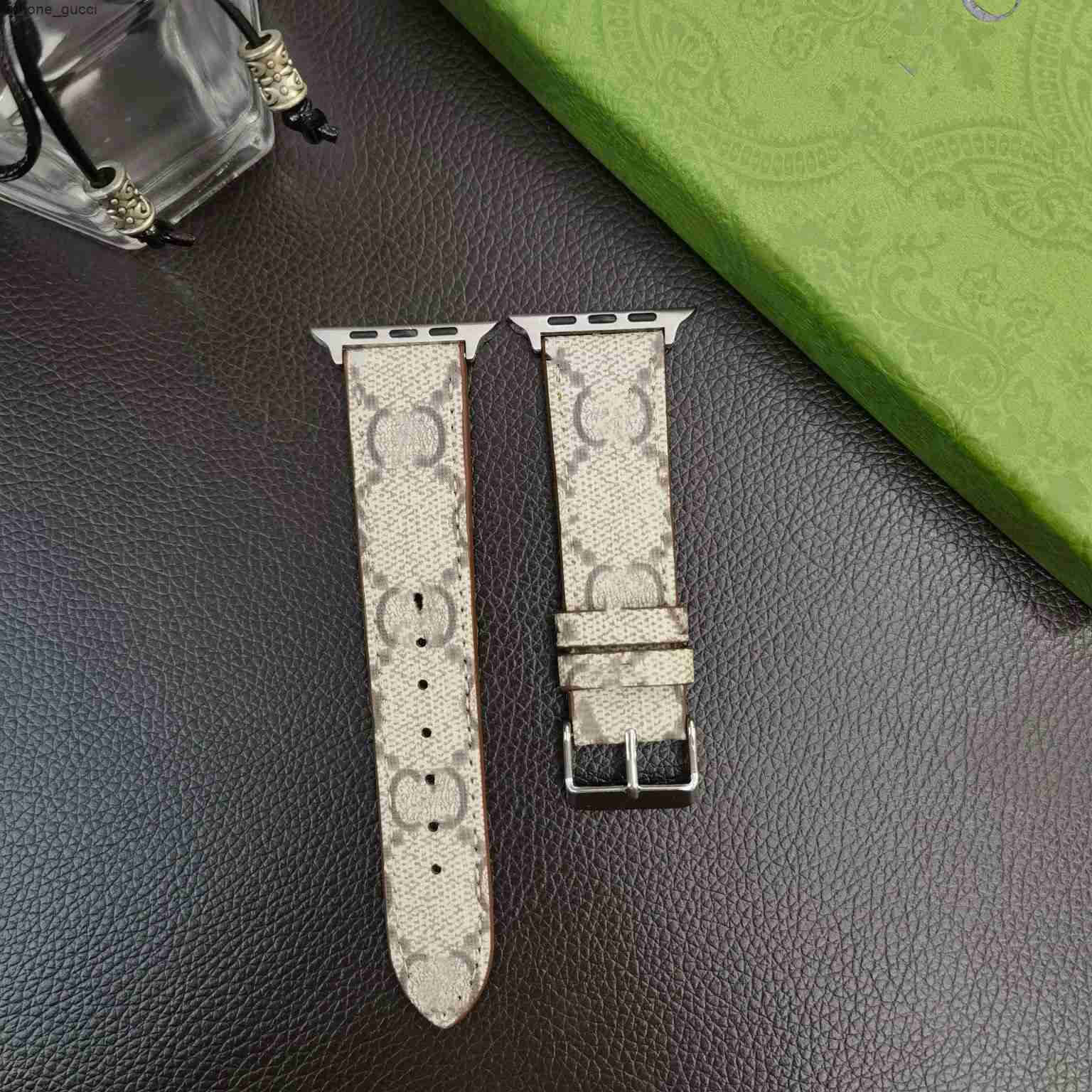 Designer Apple Watch Band Smart Straps for apple watch series 9 8 3 4 5 6 7 SE Ultra Bands 38MM 42MM 40mm 45mm 44mm 49mm Luxury double Leather Fabrics Woven Watchband
