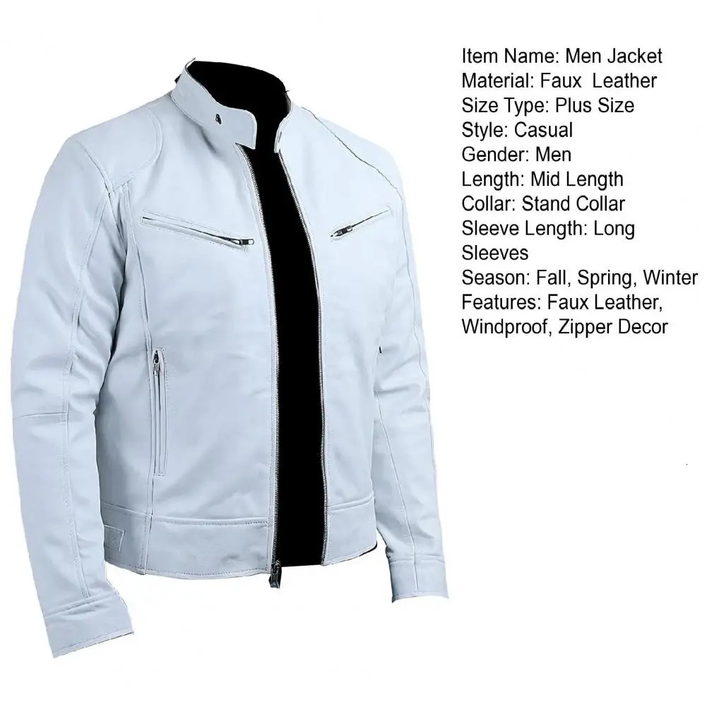 Shiny Gold Leather Jackets For Men Night Club 2024 Mens Fashion Jacket AntiWind Motorcycle Hip Hop Coat 241010