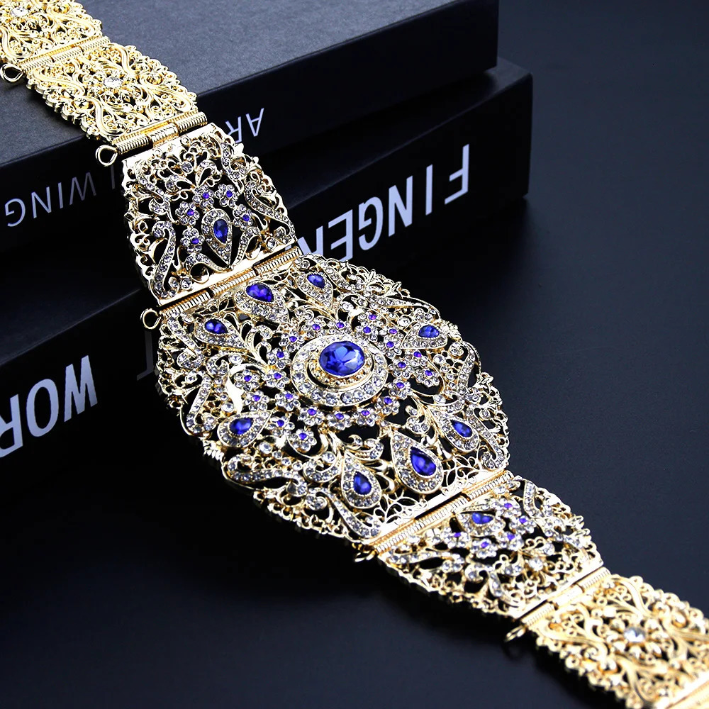 Neovisson Algerias premium 18K gold womens wedding belt chain all crystal is a favorite gift for women 241019