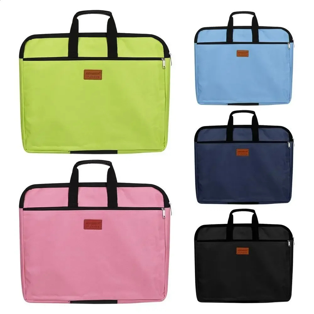 3 Multilayer A4 Portable File Bag Oxford Cloth Zipper Documents Business Briefcase Laptop Storage Folder Handbag 241019