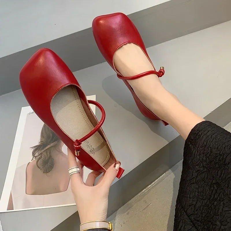 Womens casual flat bottomed boat shoes ballet dancer round toe ballet flat shoes spring womens flat bottomed comfortable soft and shallow 241019