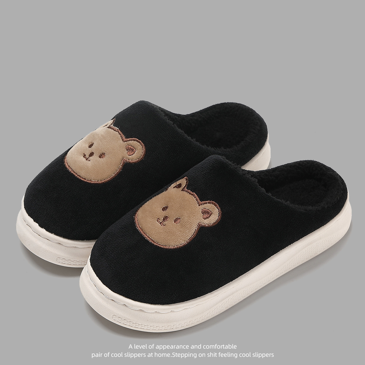 Anti-slip Cozy Cotton Slippers for Home - Couples Comfort