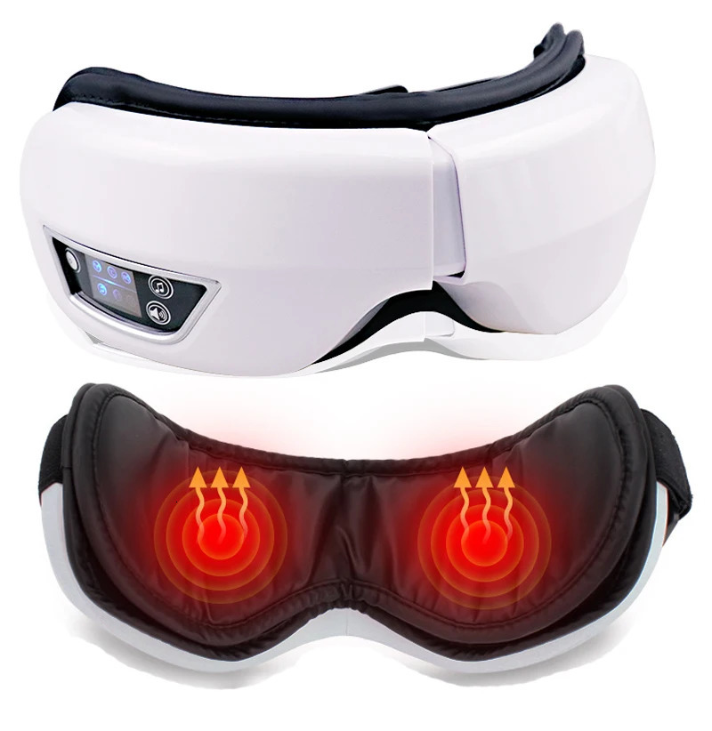 6D Smart Eye Massager Airbag Compress Bluetooth Music Vibration Heating Massage Care Mask Relax Fatigue Travel Rest 241008