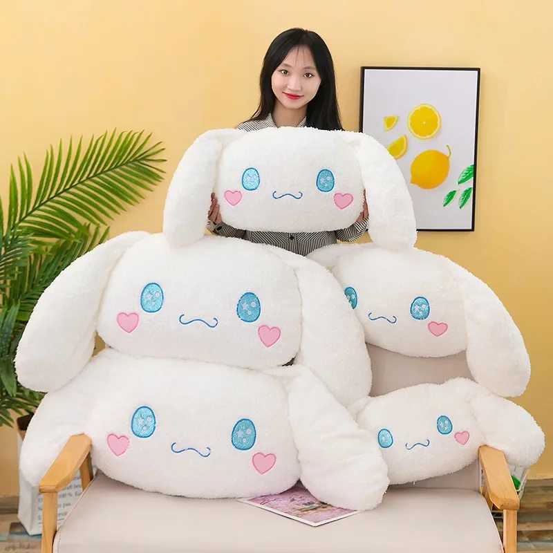 70/90/110/130cm Aoger Cinnamoroll Plush Doll Toys Kawaii Cartoon Car Headrest Pillow Stuffed Toys Back Cushion Birthday GiftsXJ241019