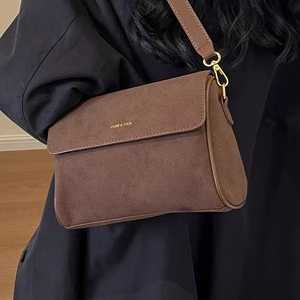CMM Popular Bags for Women New Trendy High End Suede Small Square Bag Autumn and Winter Single Shoulder Crossbody Bag