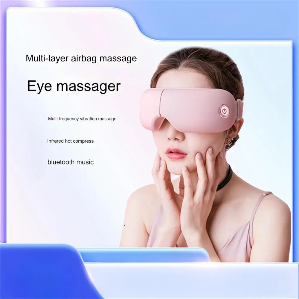 Multifrequency Vibration Eye Protector Airbag Massage Infrared Heat Massager Bluetooth Music Mask 241008