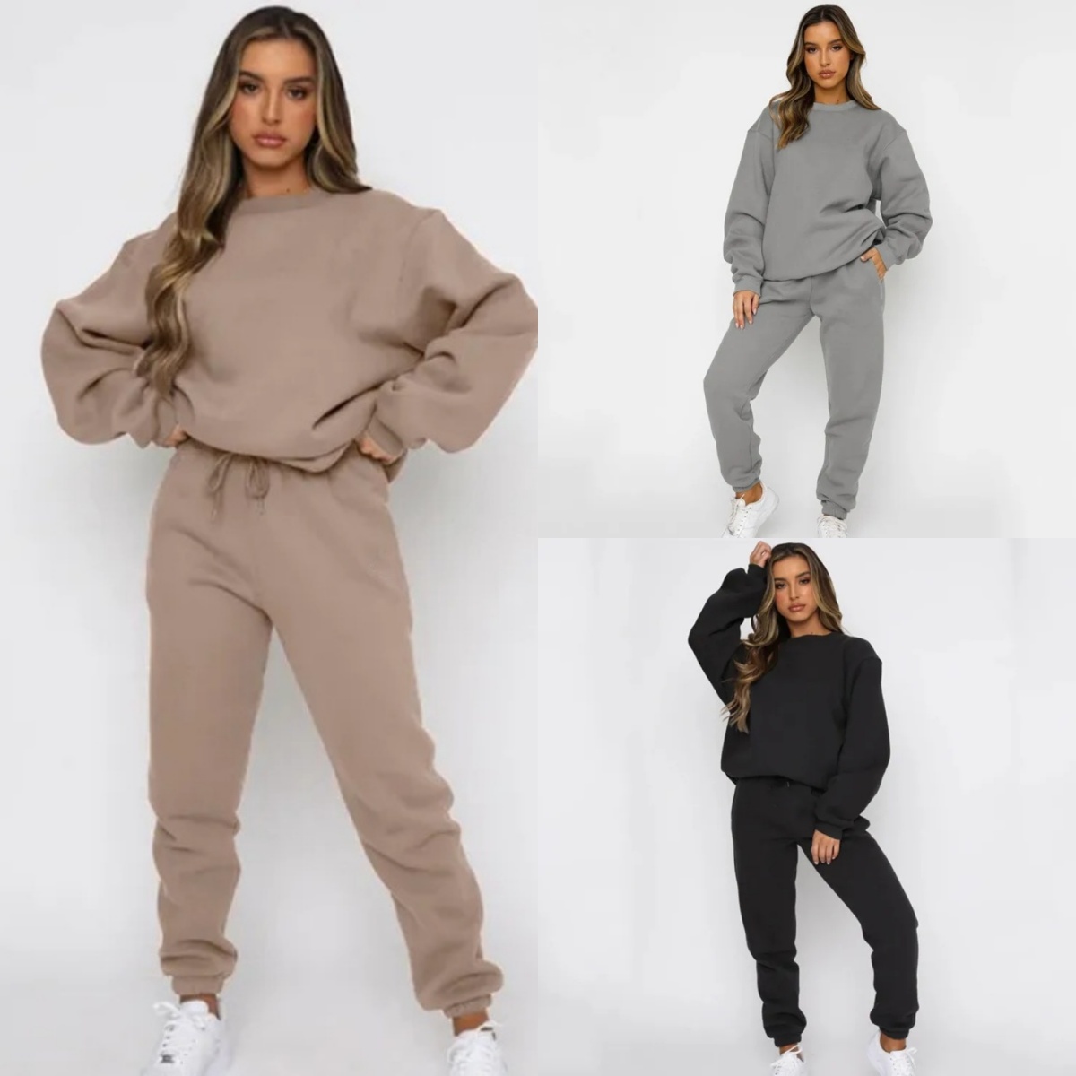 Hot 2024 Yoga casual designer shirt jogging round neck pullover lantern pants with drawstring unisex street outdoor sports set