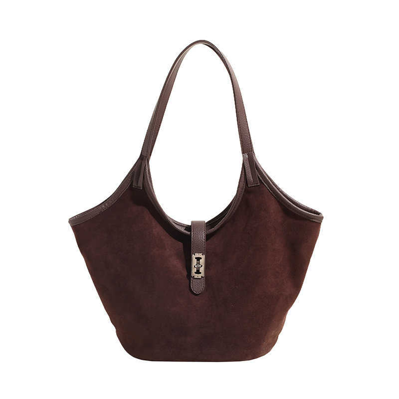 CMM Handbag Womens High End Armpit Bag New Suede Vegetable Basket Bag Large Capacity Shoulder Bag