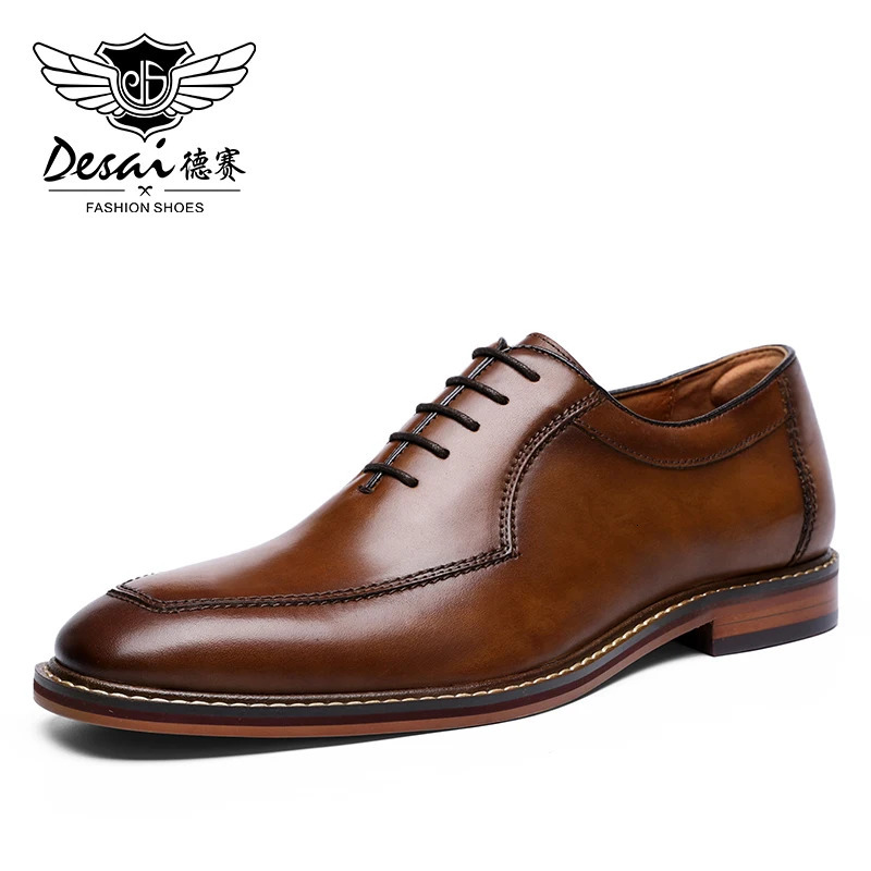 Desai mens leather shoes wedding bride formal party dress OEM Italian mens shoes large size casual soft casual 241019
