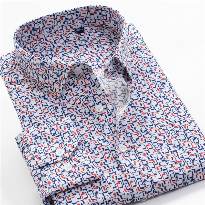 Mens printed shirt autumn casual loose Hawaiian long sleeved shirt mens Plus Zise 5XL 6XL 7XL 8XL 9XL 10XL 241007