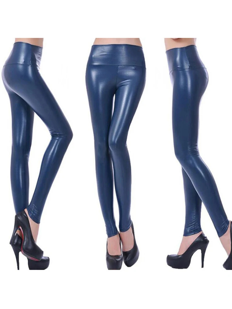 CHSDCSI Faux Leather High Waist Sexy Legging Women Black Pencil Pants Slim Skinny Trousers 241007