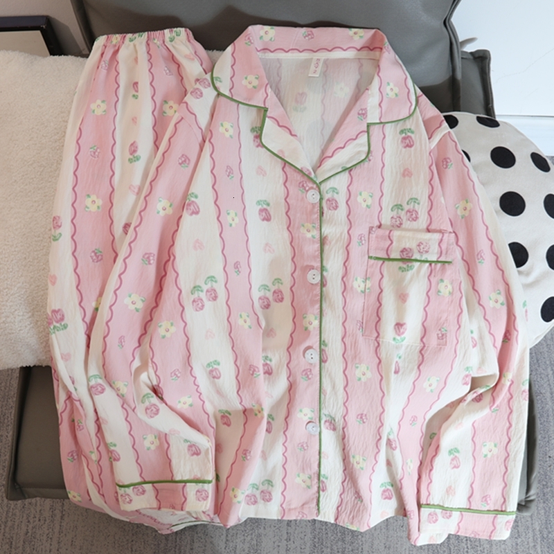 2025 New designer printed soft thin women's autumn new casual 2-piece set Pama fashion full set pajamas, suitable for family wear