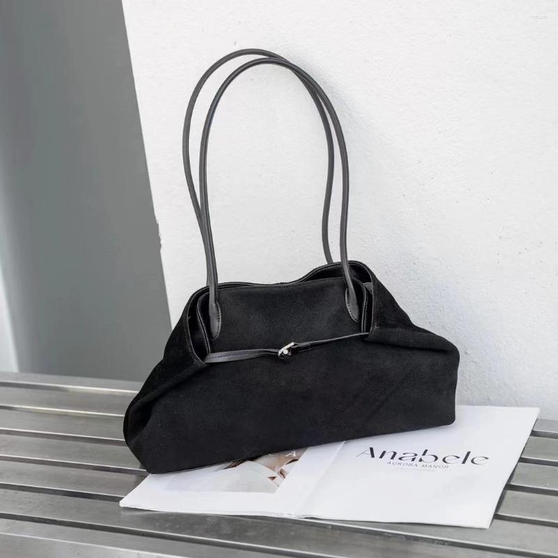 Totes All-match Shape Change Design Large Tote Coffee New Matte Real Suede Leather Women Shoulder Bag High-end Travel Handbag