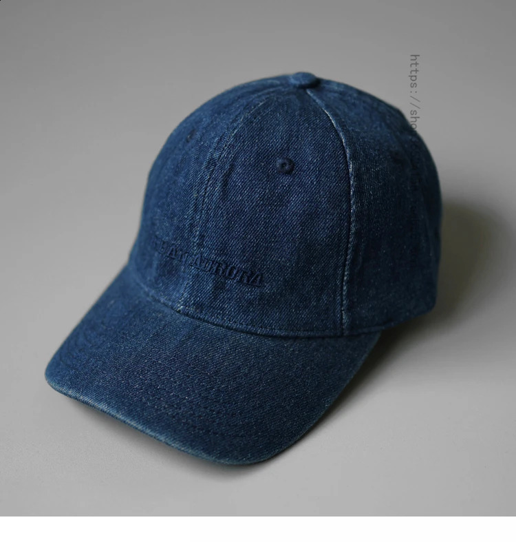 Street Retro Washed Distressed Denim Baseball Cap Men and Women Couple Simple Letters Embroidered Peaked Cap 241009