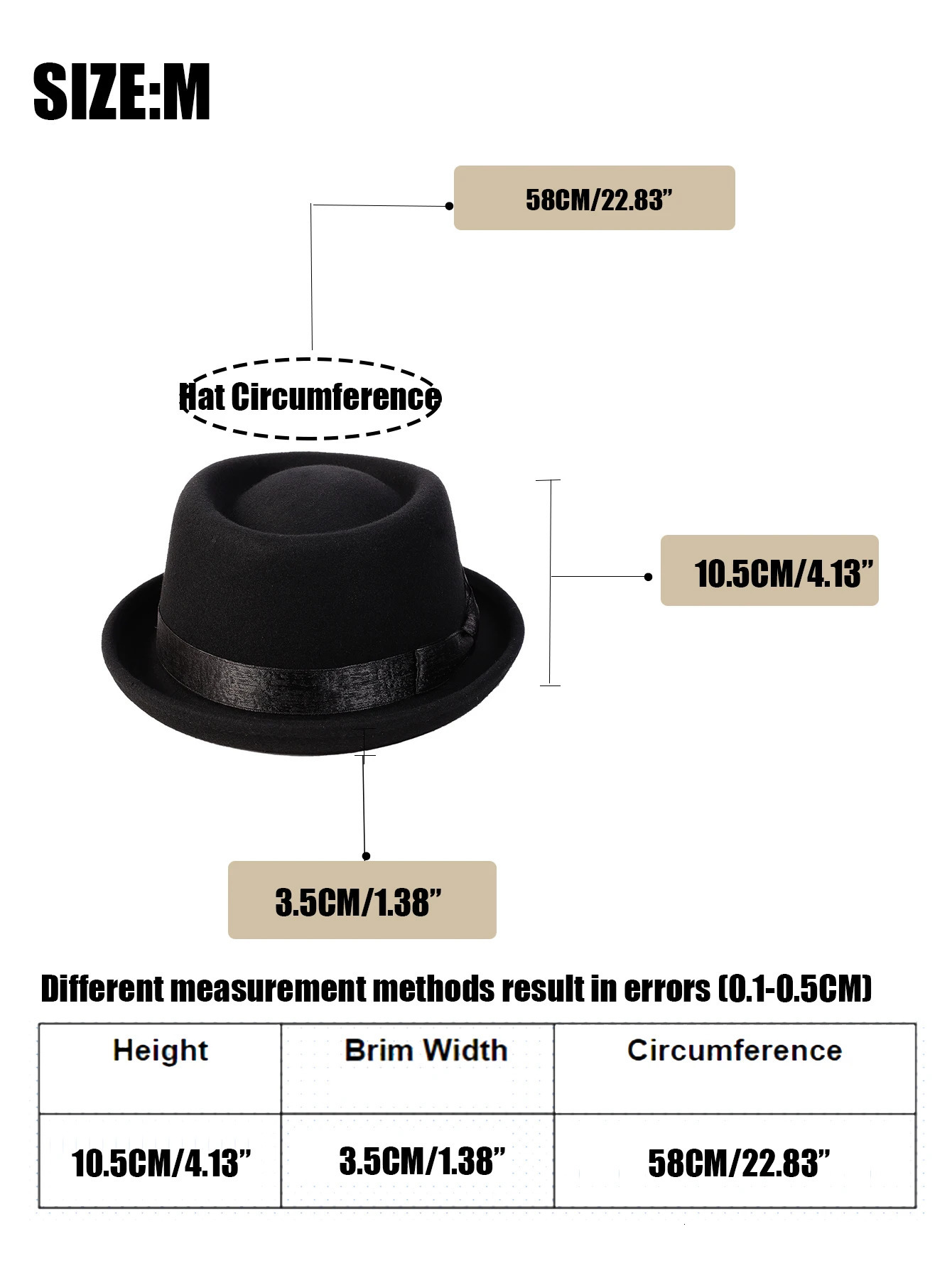 Black Pork Pie Hat Wool Felt Bow Mens Fedora Jazz Hat Church Panama Gangster Hat Mens Fashion Pigskin Hat 241019