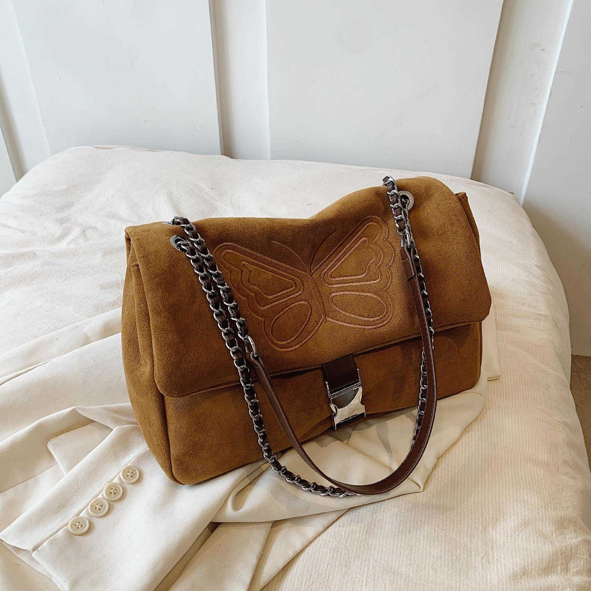 CMM Suede Suede Large Capacity Bag For Women New Popular Versatile Chain Crossbody Bag Fashion Shoulder Bag