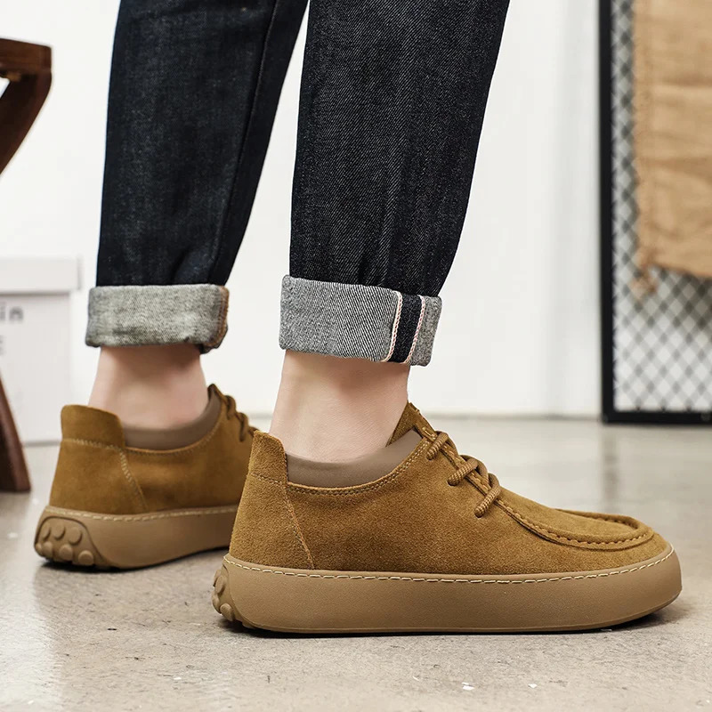 Mens casual sports shoes summer breathable suede sandals classic handmade retro mens shoes comfortable sandals 241019