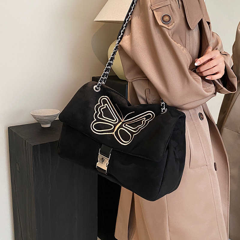 CMM Suede Suede Large Capacity Bag For Women New Popular Versatile Chain Crossbody Bag Fashion Shoulder Bag
