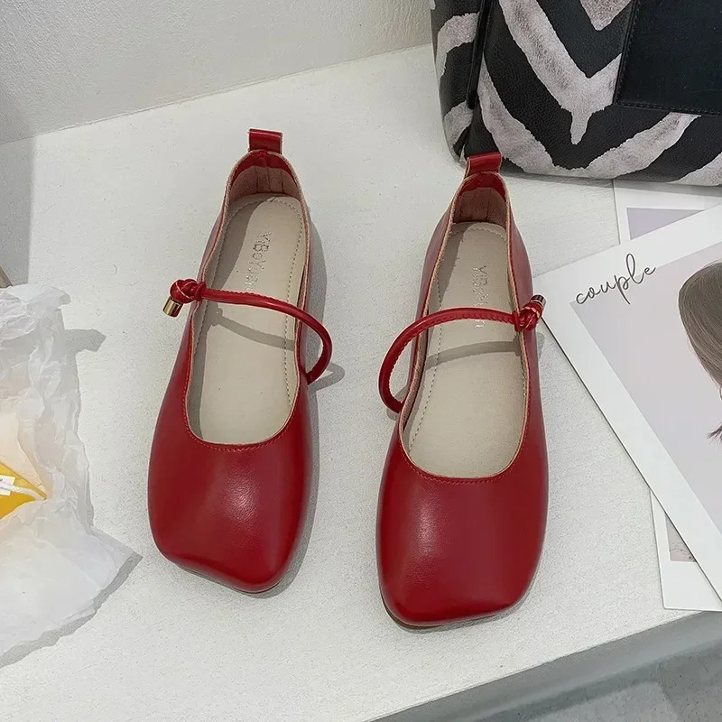 Womens casual flat bottomed boat shoes ballet dancer round toe ballet flat shoes spring womens flat bottomed comfortable soft and shallow 241019