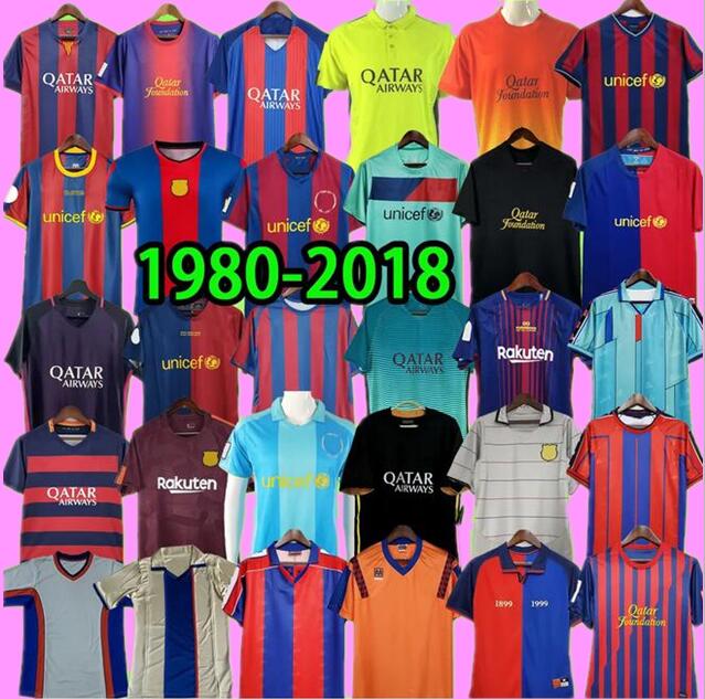 RONALDINHO RIVALDO NEYMAR JR soccer jersey finals vintage 96 97 98 99 08 09 10 11 12 15 Iniesta maillot de foot RONALDO SUAREZ PUYOL XAVI STOITCHKVO HENRY football shirt