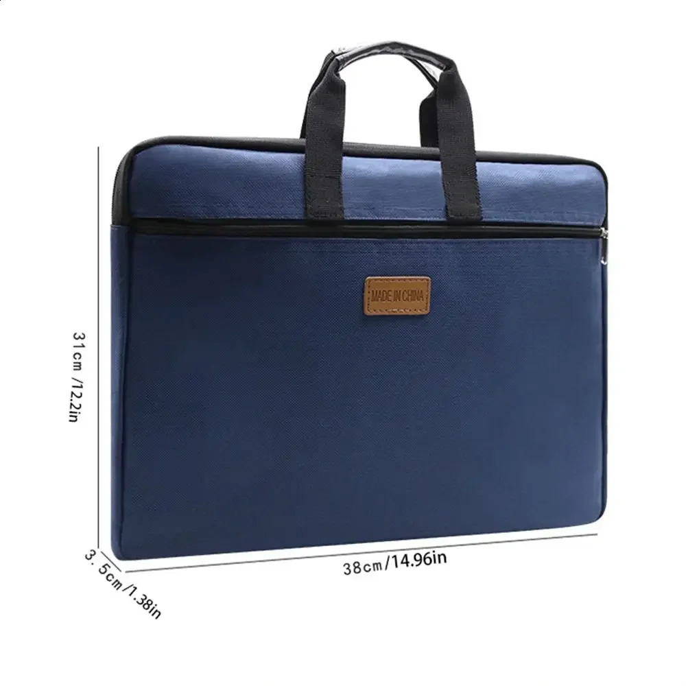 3 Multilayer A4 Portable File Bag Oxford Cloth Zipper Documents Business Briefcase Laptop Storage Folder Handbag 241019