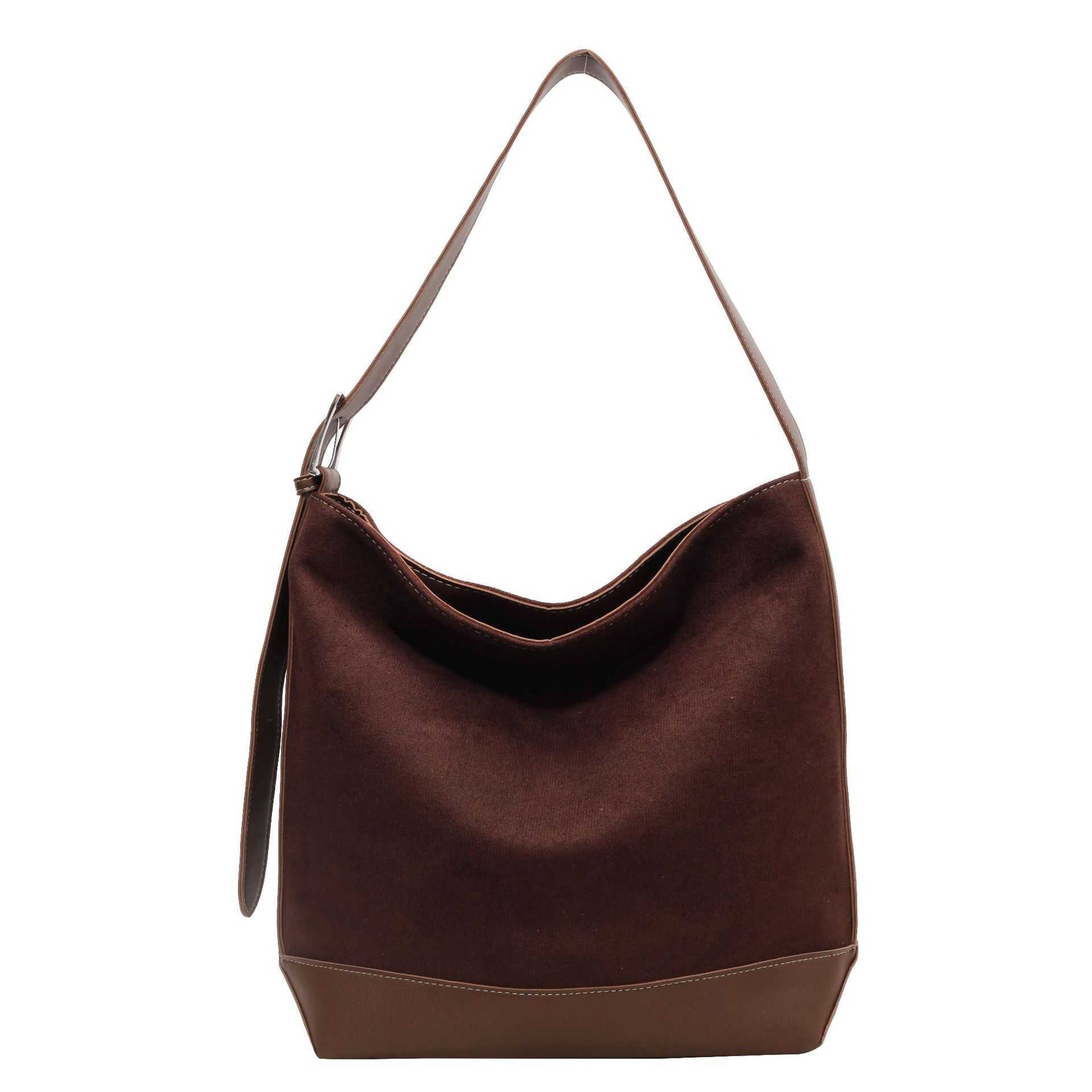 CMM Advanced Suede Bag for Women New Fashion Texture Shoulder Bag Large Capacity Crossbody Bucket Bag