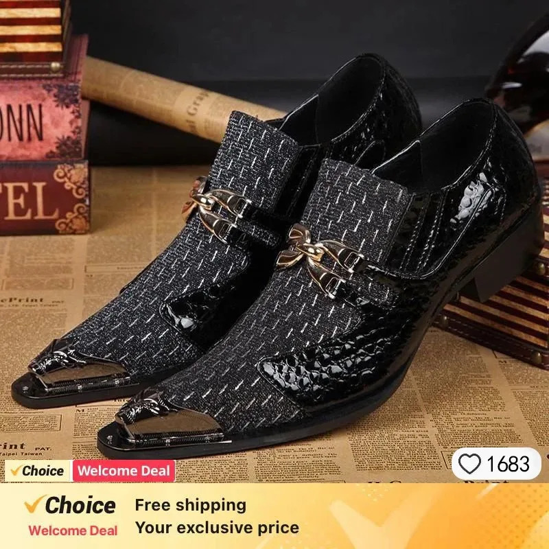 Handmade black leather mens casual shoes Derby Shoe er Loafers Oxford dress mens plus size 241019