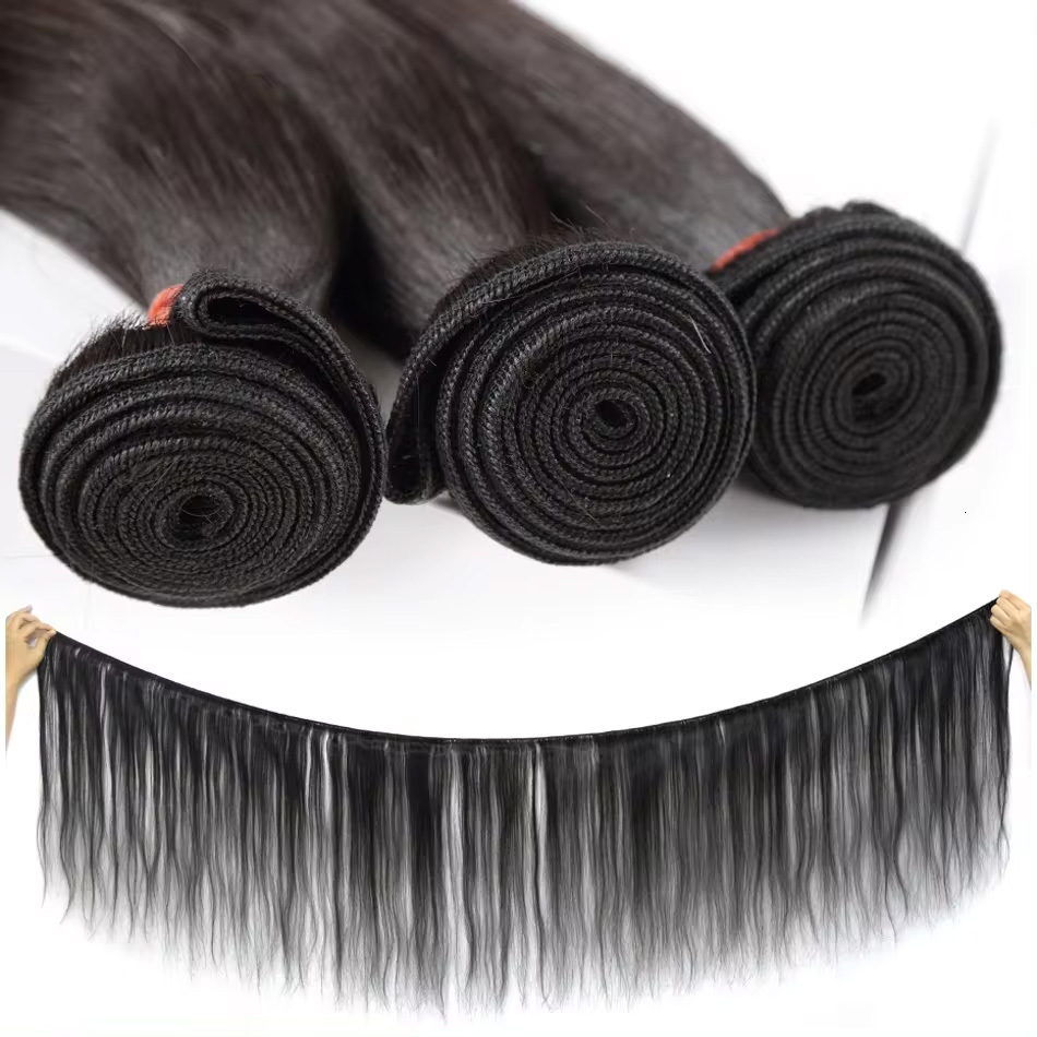 Wholesale Straight Bundle 100% Human 3 4 Bundles Natural Color 30 34 Inch Remy Hair Extensions Brazilian