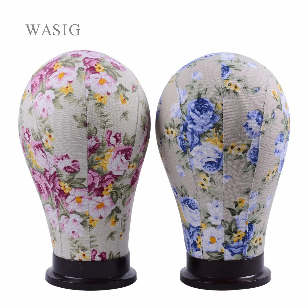 21/22/23/24 Inch Canvas Block Head Mannequin Model Head for Hair Extensions Toupee Lace Wig Making Styling Cap Display Stand 241019