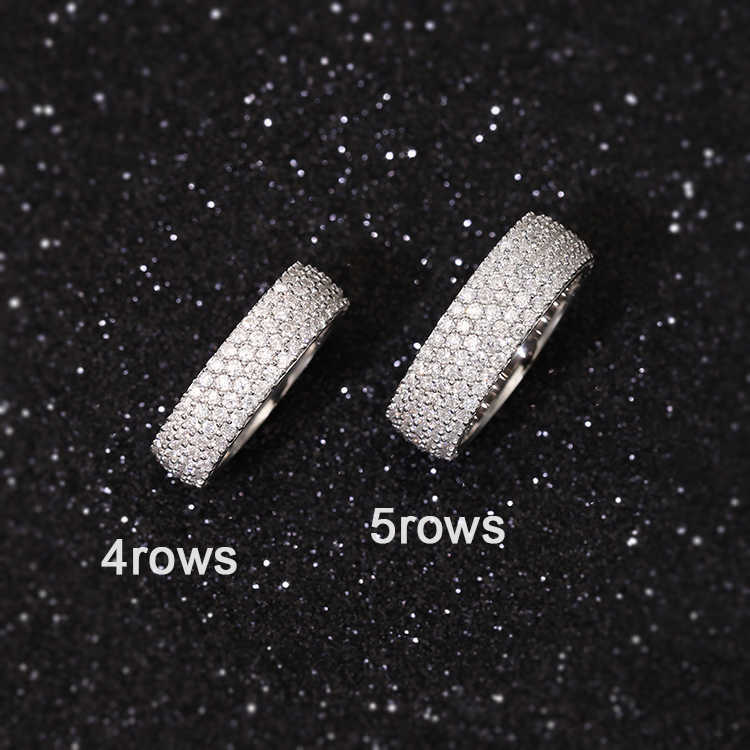 Ready To Ship Hiphop Star Fine Jewelry Iced Out Gold Plated S Sier VVS Moissanite Dia Cross Ring For Men Women