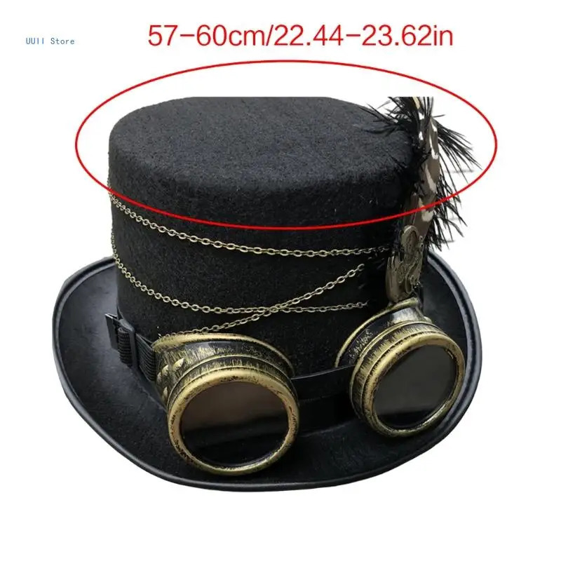Steampunk hat retro mens hat carnival party costume accessories 241019