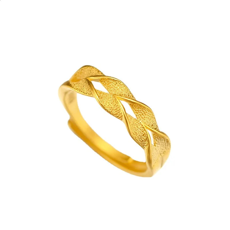 Never Fade Gold Rings for Women Original 18k Gold Rings Fine Accessory for Wedding Engagement Parties 241007