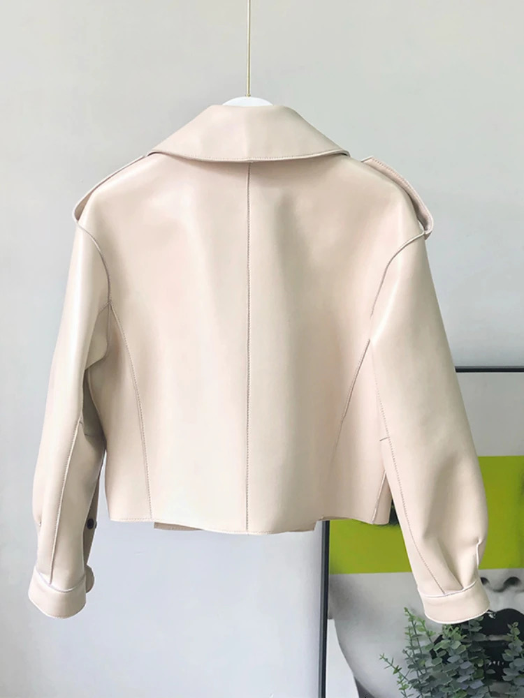 Fitaylor Spring Autumn Women PU Leather Jacket Casual Lady Windproof Motorcycle Coat 241009