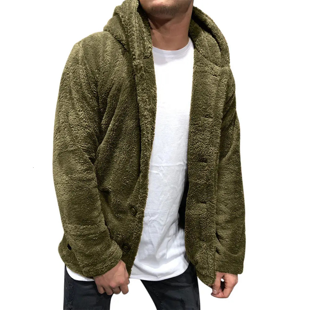 Spring Sherpa wool cardigan Plus size 3XL fluffy hooded jacket for winter warm streetwear unisex teddy sweater 241007