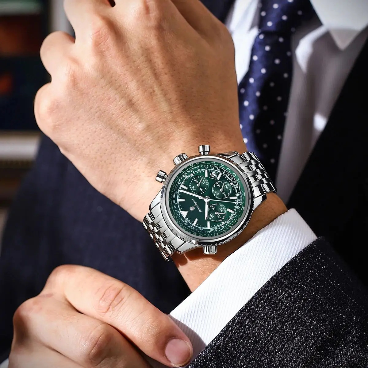 Poedagar Mens Military Watch Waterproof Luminous Date Timer Mens Watch Sports Quartz Stainless Steel Mens Watch 241019