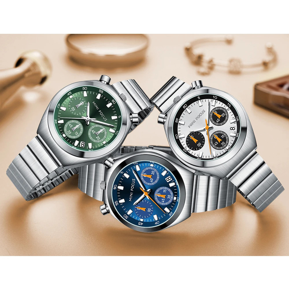 Mini Focus Elegant Multifunctional Womens Watch Fashion Waterproof Quartz Womens Watch Steel Belt Bull Head Watch Gift 241019