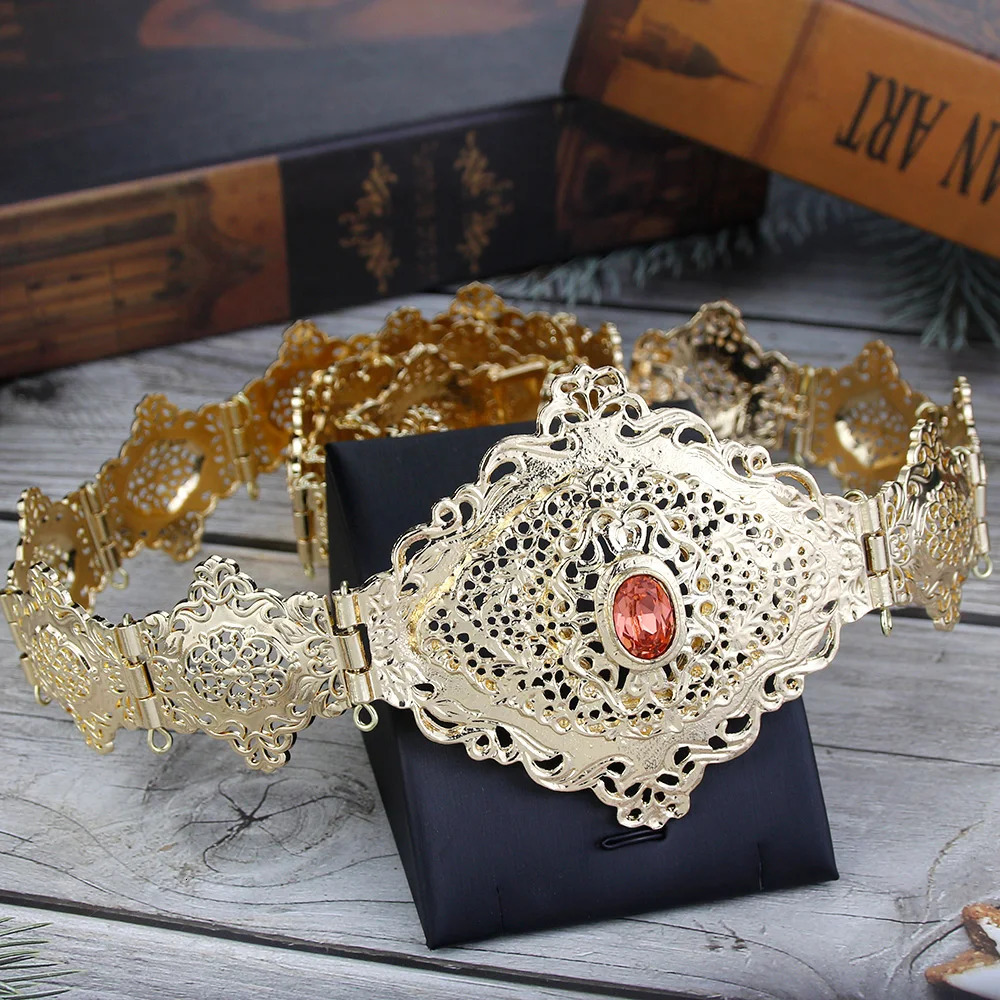 Sunspicims Algeira Morocco Belt Womens Special Color Caftan Belt Gold Body Jewelry Bridal Wedding Jewelry 241019