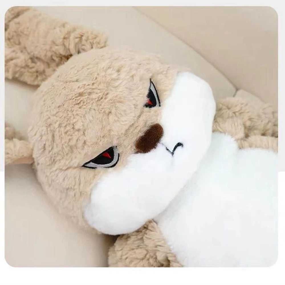 35CM Cute Long Ears Bunny Plush Toy Long Hair Large Seeping Pillow Rabbit Animal Doll To Give Children Christmas Birthday GiftXJ241019