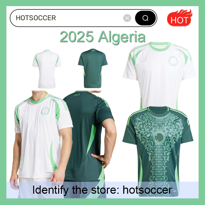 2025 Algeria Football shirt home away men suit GOUIRI bounediah mahrez belaili DELORT ABEID BENNACER ATAI FEGHOULI hotsoccer