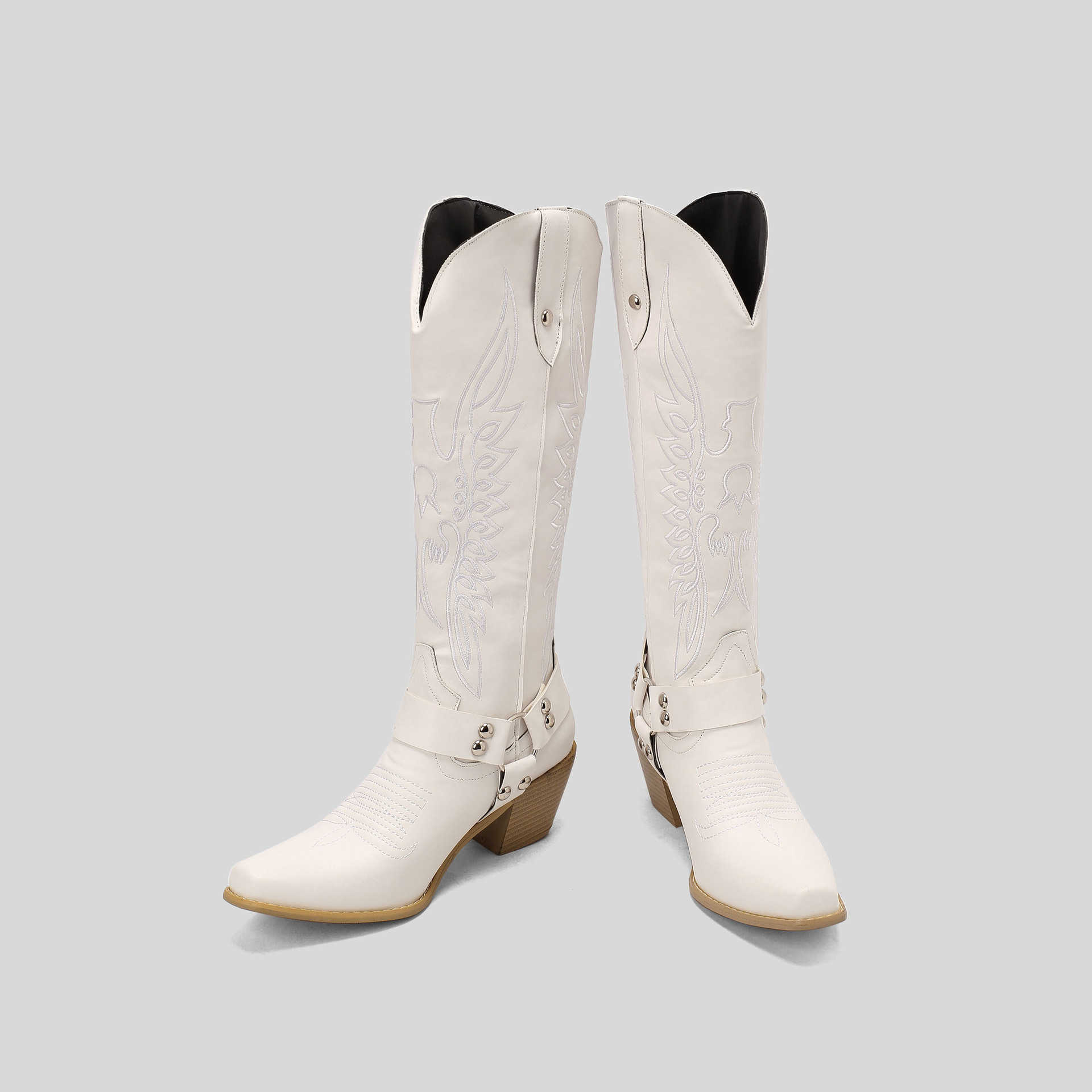 Fashion Boots British Style Totem Embroidered High Top Ankle Boots Women Boots WoMens Boots Knight Boots 241008