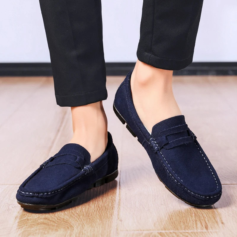 Mens suede casual leather shoes mens driving shoes size 38-47 241019
