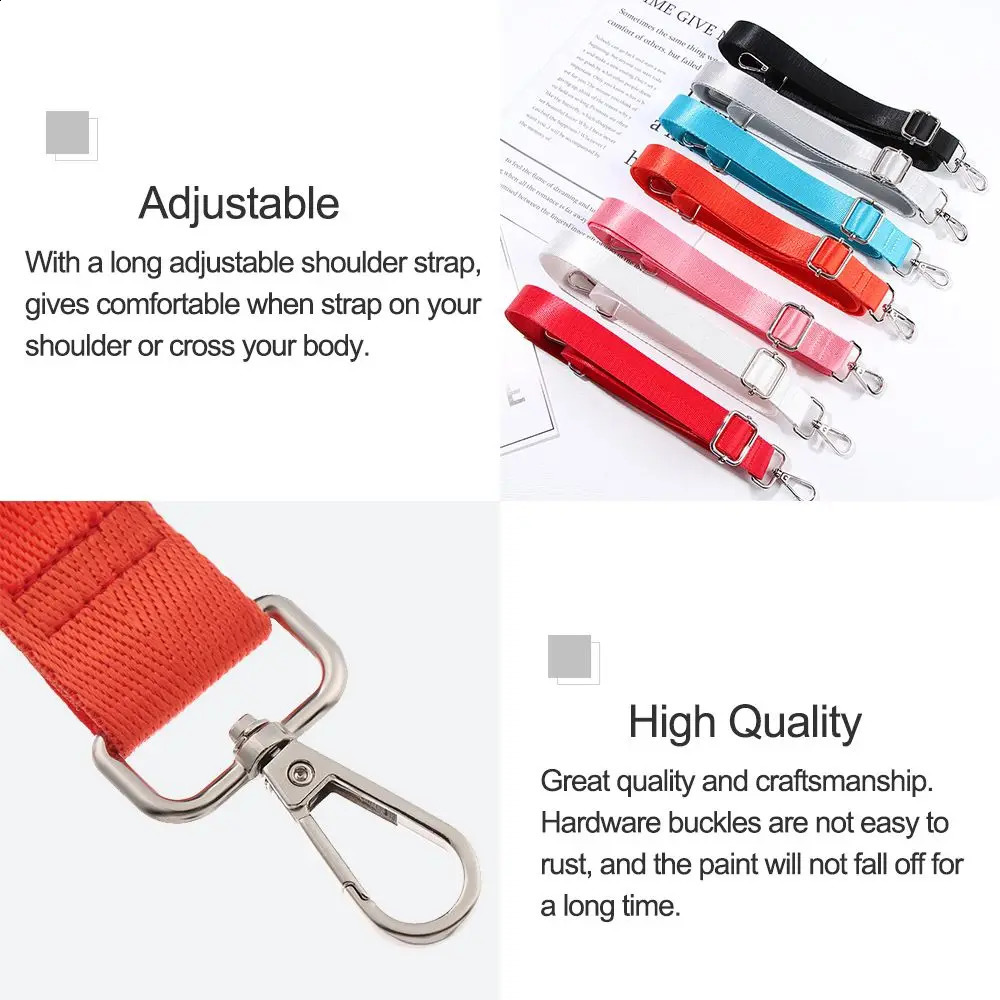 Fashion Wide Replacement Strap Shoulder Bag For Bags Nylon Woman Messenger Accessories 241017