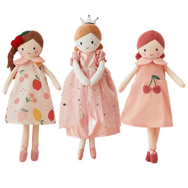 35/38CM Pink Dress Girl Soft Plush Toy Crown Princess Stuffed Girl Doll Nortic Style Home Decor Doll Kids Birthday Gift juguetesXJ241019