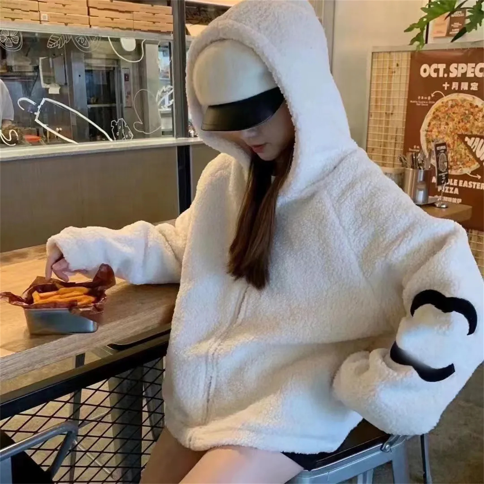 Womens jacket brand womens short jacket long sleeved standing collar cashmere top autumn winter Short Warm Loose Knitted Jacket Placket Coat Overcoat 