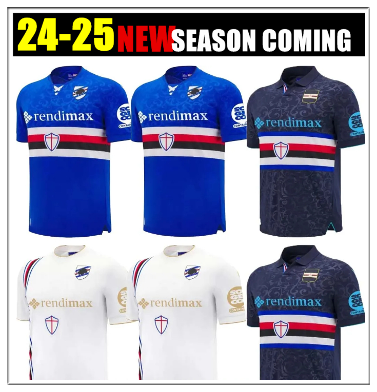 2425 UC Sampdoria soccer jerseys LINETTY MARONI QUAGLIARELLA DAMSGAARD JANKTO TORREGROSSA YOSHIDA GABBIADINI THORSBY COLLEY AUGELLO home away 2025